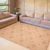 handmade Transitional Kafkaz Beige Tan Hand Knotted RECTANGLE 100% WOOL area rug 6 x 9